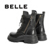 Belle Retro Retro Martin Boots Bottes de randonnée en plein air pour femmes B2302DZ4 Black-Single 37 (235 mm)