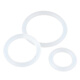 Baodefeng O-ring high temperature resistant silicone ring faucet waterproof sealing ring wear-resistant silicone rubber seal white sealing ring M3x1 100 pieces