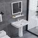 Household ceramic pedestal basin wash basin wash basin integrated floor-standing wash basin bathroom sink small apartment 40*29 pedestal basin with drainer