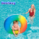 Bestway Baishile adult swimming ring large thickened water inflatable lifebuoy underarm swimming ring floating ring water toy swimming equipment gradient rainbow 36126