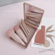 Chen Aishang Mini Portable Morandi Boxed Makeup Brushes 5pcs with Cosmetic Mirror Girly Heart Travel Makeup Brush Set Small Set Upgraded Version - Beige Color 5pcs with Box Manmade Fiber