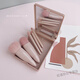 Chenaishang Mini Portable Morandi Box Makeup Brush 5 Makeup Brushes with Makeup Mirror Girls Heart Travel Makeup Brush Set Small Set Pink 5 Makeup Brushes with Mirror Artificial Fiber