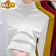 First diameter double-sided German velvet half turtleneck bottoming shirt for women, autumn and winter new style plus velvet thickened large size mid-collar long-sleeved top burgundy 2XL suitable for 125-140Jin Jin equals 0.5 kg