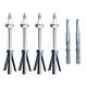 Stainless steel coarse-tooth rhinestone expansion screws can be reused with two pieces of three-piece water drill brackets to fix and explode. Three-piece standard version 4 pieces + 2 17 square drill bits.