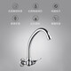 JOMOO bathroom and kitchen faucet, wall-mounted fine copper body, rotatable sink, vegetable basin, single cold water faucet, wall-mounted single cold water faucet 7703
