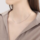 Chow Sang Sang Pt950 platinum versatile plain chain platinum necklace for men and women 32145N priced 45cm - 4.92g (including labor cost 480 yuan)