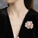 SNQP Swarovski zirconium Valentine's Day gift 2025 element white peony brooch high-end light luxury elegant white
