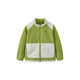 Mini Bara autumn new double-sided polar fleece jacket for boys and girls baby warm stand-up collar jacket yellow green 41186 120