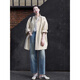 Angel Mood Windbreaker Jacke für Frauen 2025 Frühlings- und Herbst neuer Stil kleine lässige lockere japanische Arbeitskleidung Einfache große Jacke für Frauen Aprikosenfarbe L.
