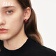ZEGL Earrings Red Women's Earrings Earrings 925 Silver Needle Temperament High-end Light Luxury Gift for Best Friend's Birthday