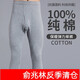 俞兆林100%棉男士纯棉40S秋裤秋冬男式棉毛打底裤时尚单条 男秋裤(花色随机) 2XL建议130-140斤左右
