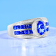 HEEKAIYI ring men's cornflower sapphire ring luxury jewelry Chinese Valentine's Day birthday gift for wife and girlfriend <One thing, one certificate>