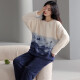 Langsha Pareja Vestida Pajamas hombres y mujeres en otoño e invierno Velvet de coral espesado ropa de hogar cálida para mujeres jóvenes estudiantes en el cuello redondo de invierno puede usar traje lazm9207 Mancial M tamaño 150-160cm/80-100Jin [Jin equivale a 0.5 kg]