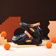 
Guirenniao Children's Slippers 2024 Summer New Style for Men and Girls Indoor Anti-Slip Soft Sole Bathing Baotou Cave Shoes Black Orange 34-35