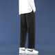 Foss Phil High Street Nine-Cross Jeans Men's Summer Thin Breathable American Trendy Straight Loose Sports and Leisure Pants Fashion Brand 718-K830 Black L [Recommended 130-145Jin [Jin equals 0.5 kg]]