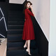 Seidler Toasting Suit Bride 2025 NOUVEAU STYLE MENNATION ANNUELLE SIGNIFICATION SLIM et élégante robe de soirée pour les femmes Robe de retour de fiançailles Bourgogne xxl