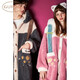 Nutshell Mary Cat couple pajamas for women autumn and winter new cartoon nightgown autumn and winter hooded coral velvet men's home wear D Mary Cat women's nightgown L
