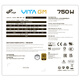 FSP VITA GM 750W Snow Edition Gold Medal Full Modular Power Supply (ATX3.1/PCle 5.1 12V-2x6 Interface/105 Japanese Capacitor/Full Embossed Cable)