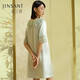 Jinsanta Silk Nightgown Spring y Summer Mulberry Pape Spiling Elegant Sweet Temperament Reduciendo a la edad de la edad Ropa para el hogar Oasis Spring Color 9720 M