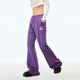 Fun trendy brand casual pants autumn ladies new style tall and slim versatile European and American simple loose trousers comfortable purple XS