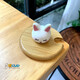 Poppy Bear Cute Cartoon Rabbit Ceramic Mug with Lid Spoon Carrot Girls Breakfast Office Oatmeal Milk Water Cup Wood Grain Carrot + Wooden Lid + Carrot Spoon 1 piece 400ml