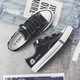 
Wuxi canvas shoes men's summer breathable low-top student cloth shoes Velcro national trend men's shoes Teen sports boy board shoes A1315 black brown 36