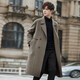 Pierre Cardin Cardin Wollmantel Herren mitten in Winter koreanischer Stil überknee doppelseitig Wollmantel Herren-Doppelbrust Wollmantel Herrengrau-grün xl