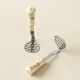 Blue Lotus Blue Lotus Panda Little Flower Stainless Steel Potato Mashed Masher Masher Household Baby Food Tool Artifact Bagel Style Swipe right to see picture 2 for details