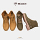 Botas mellen para hombres versátiles retro botas cortas ropa de trabajo botas amarillas de estilo parejas de parejas al aire libre de montañismo nieve botas martin hombres amarillos marrón 41 (255 mm)