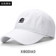 XIBODIAO brand Korean small label washing soft top hat men four seasons big head casual black white baseball hat women black black label L size [55-59cm]