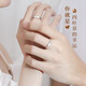 Chinesisches goldenes Vier-Blatt-Kleepaar Silber Ring ein Paar Vorschlag Paar Klingßgeburtgeburtstagsgeschenk für Freundin Frau Hochzeit Jubiläum glücklicher vierblatt Clover Paar Ring [Jingsuda]