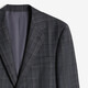 K-Boxing Men's Wear (K-Boxing) Single suit + trousers Retro plaid wool business suit | BSFT3313 Dark Gray 48/L