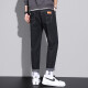 
Xiao Xueling jeans men's summer 2025 new thin pants men's trendy brand straight loose cropped pants versatile men's clothing 6621 black 36
