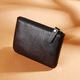 SHU GUO ER Unisex Coin Purse Women's 2023 New Zipper Coin Bag Solid Color PU Card Bag Black