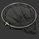 Double line folding stainless steel net copying head, fishing net head, folding fish net bag, fishing gear net, fishing net copying accessories, black dense eye 35cm net copying head, foldable