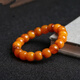 Royal edition with national inspection certificate, old beeswax bucket beads, chicken oil gold twisted honey amber bracelets for men and women, chicken oil yellow bucket beads 12mm