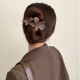 Xiangwan Butterfly Hair Clip für Frauen auf der Rückseite ihrer Köpfe, Haarclip für Frauen, einzeilige Haarclip für Frauen, Erdfarbe Haarklamme