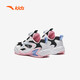 Anta-Kinder-Turnschuhe Mädchenschuhe 2024 Herbst und Winter Trendy Mesh Leder Knopf und Samt-Baumwollschuhe [Kindernahrungsmittel] Schwarz/Weiß/Blau/Pink 9904-1 32 Größen