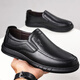 Chaussures en cuir Yichi (egchi) pour les affaires pour hommes, chaussures de vache de vache décontractées pour les chaussures de conduite pour hommes J6628 noir 41