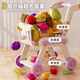 
Cute travel notes for children's gifts and house kitchen toy set simulated cooking and cooking boy and girl baby mini kitchenware red shopping cart + [24 random fruits and vegetables]
