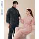 Dalli couple pajamas winter coral velvet three-layer quilted thickened warm flannel sandwich casual home wear set for women T8237113-011-pink women L