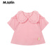M.Latin/M.Latin/Mall same style children's clothing children's shirt summer new style short-sleeved shirt for girls rose pink 90