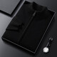 NOSSKISS men's brand pure wool cardigan men's autumn and winter stand-up collar zipper sweater casual knitted jacket black XL 180 suitable for 150-165 Jin Jin equals 0.5 kg