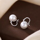PWL925 Silver Pearl Earrings Light Luxury Niche Design 2025 New Earrings High-end Feminine Silver Earrings 925 Silver Pearl Earrings