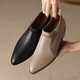 HerSin Baili Talon épais chaussures simples pour le cuir féminin pointu à talon épais talon de la bouche profonde Toe à orteil de mouton automne et hiver nouveau style et bottes nues set de grande taille chaussures noir 38
