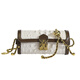 Kuqidaishu vielseitiges Krokodilmuster kleiner Tasche für Frauen 2025 Neues trendy Babilong Zylindertasche Mini One-Shoulder Crossbody Kette Tasche White_t695