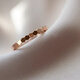Fat Donglai's same style honeycomb ring 18k light luxury exquisite atmosphere ins style honeycomb titanium steel plated 18K rose gold for women rose gold US size 8