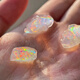 Prodigal Heart Opal Stone Raw Stone 33 Natural African Water Opal Raw Mineral Fire Color Opal Gem Opal Mineral Crystal# #061.2*1.1*0.7cm Weight 0.9g