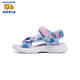 Skechers Skechers Children's Sandals Summer Girls Flashing Casual Shoes Sweet Lighting Fashion Princess Shoes 303103L Light Blue/Multi Color/LBMT 35