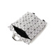 ISSEY MIYAKE Men/Women's neutral geometric splicing diamond matte hand-held backpack BB46 AG691 11 Light gray
